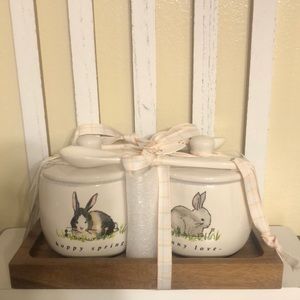 Rae Dunn hoppy spring jam jars